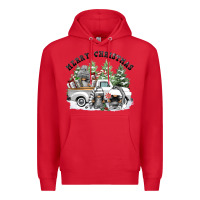 Red merry christmas gnomies Premium Hoodie - FaDigitalArtStudio