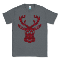 Charcoal Heather Christmas Deer Ugly Classic Tee - Bettercallsaul