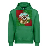 Emerald christmas raccoon Urban Hoodie - BarkalooDesign