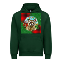 Forest Green christmas raccoon Urban Hoodie - BarkalooDesign