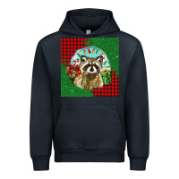 Navy christmas raccoon Urban Hoodie - BarkalooDesign