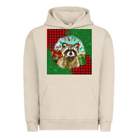 Pigment French Oak christmas raccoon Urban Hoodie - BarkalooDesign
