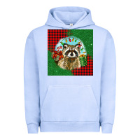 Pigment Grape Ice christmas raccoon Urban Hoodie - BarkalooDesign
