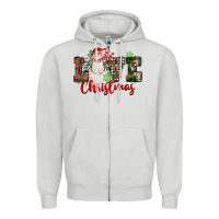 Dove Grey Love Christmas Snowman Zipper Hoodie - FaDigitalArtStudio