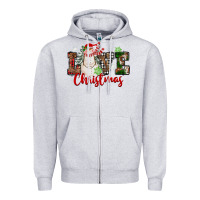 Heather Grey Love Christmas Snowman Zipper Hoodie - FaDigitalArtStudio