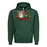 Sports Green Love Christmas Snowman Zipper Hoodie - FaDigitalArtStudio