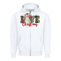 White Love Christmas Snowman Zipper Hoodie - FaDigitalArtStudio