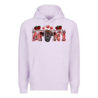 Lilac valentines day mini black Premium Hoodie - RanaPortraitStore