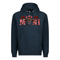 Navy valentines day mini black Premium Hoodie - RanaPortraitStore