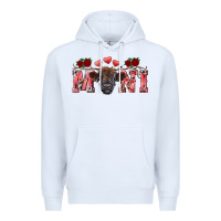 White valentines day mini black Premium Hoodie - RanaPortraitStore