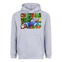 Heather Grey christmas truck Heavyweight Hoodie - SublimationCraftShop
