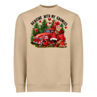 Mushroom Valentine's Day hanging with my gnomies Heavyweight Sweatshirt - FaDigitalArtStudio