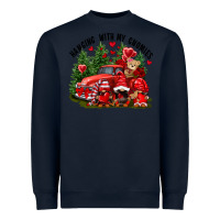 Navy Valentine's Day hanging with my gnomies Heavyweight Sweatshirt - FaDigitalArtStudio