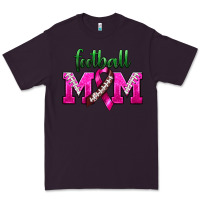 Plum Football Mom Breast Cancer Premium Tee - BundleAndBundleShop