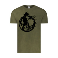Vintage Olive goku super saiyan ultra dragon Vintage Tee - DesigneFamous