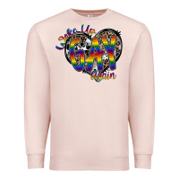 Pale Pink woke up gay again Premium Sweatshirt - SublimationCraftShop