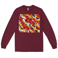 Burgundy bandana and cowhide pattern Long Sleeve Tee - TumblerDesignByShophia