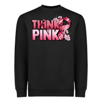 Black Think pink Cancer Awareness Heavyweight Sweatshirt - FaDigitalArtStudio