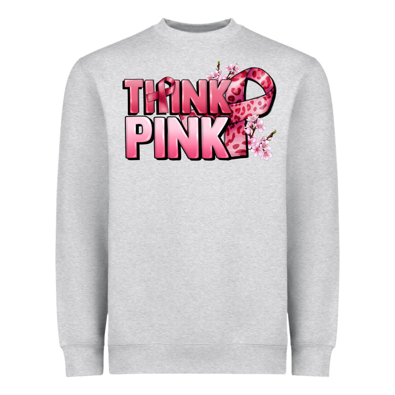 Think Pink Cancer Awareness Heavyweight Sweatshirt by FaDigitalArtStudio | Teevron