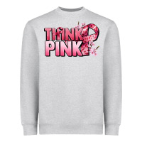 Heather Grey Think pink Cancer Awareness Heavyweight Sweatshirt - FaDigitalArtStudio