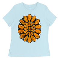 Baby Blue orange gemstone Ladies Tee - RanaPortraitStore