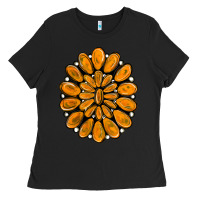 Black orange gemstone Ladies Tee - RanaPortraitStore