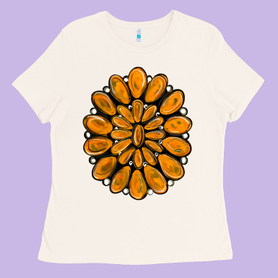 Orange Gemstone Ladies Tee Designed By Ranaportraitstore