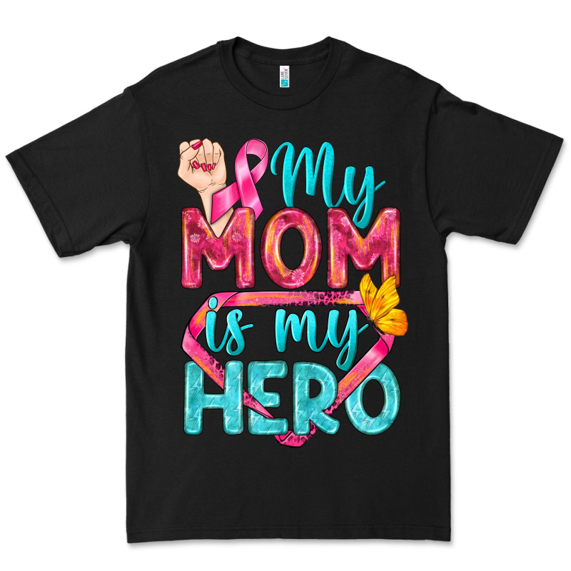 My Mom Is My Hero Breast Cancer Premium Tee by BundleAndBundleShop | Teevron