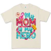 Bone My Mom Is My Hero Breast Cancer Premium Tee - BundleAndBundleShop