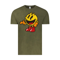 Vintage Olive pacman Vintage Tee - DesigneFamous