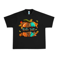 Black pumpkin hello fall Urban Heavy Tee - NancyCooperArtShop