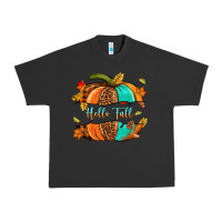 Pigment Black pumpkin hello fall Urban Heavy Tee - NancyCooperArtShop