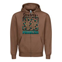 Chestnut Somebody's Problem Hand Skeleton Zipper Hoodie - FaDigitalArtStudio