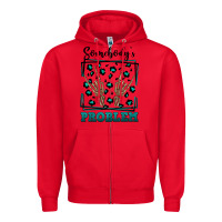 Red Somebody's Problem Hand Skeleton Zipper Hoodie - FaDigitalArtStudio