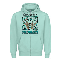 Seafoam Somebody's Problem Hand Skeleton Zipper Hoodie - FaDigitalArtStudio
