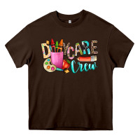 Chocolate Brown daycare crew Heavy Core Tee - NancyCooperArtShop