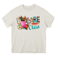 Cream daycare crew Heavy Core Tee - NancyCooperArtShop