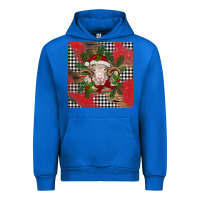 Cobalt Christmas merino Urban Hoodie - BarkalooDesign