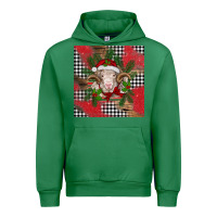 Emerald Christmas merino Urban Hoodie - BarkalooDesign
