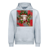 Heather Grey Christmas merino Urban Hoodie - BarkalooDesign