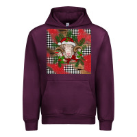 Mauve Wine Christmas merino Urban Hoodie - BarkalooDesign