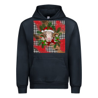 Navy Christmas merino Urban Hoodie - BarkalooDesign