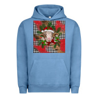 Pigment Pebble Blue Christmas merino Urban Hoodie - BarkalooDesign