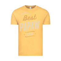 Vintage Mustard Mens Best Papaw Ever Funny Dad / Grandpa Vintage Tee - DesigneFamous