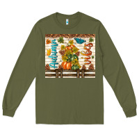 Army Green autumn vibes Long Sleeve Tee - TumblerDesignByShophia
