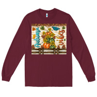 Burgundy autumn vibes Long Sleeve Tee - TumblerDesignByShophia