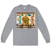 Heather Grey autumn vibes Long Sleeve Tee - TumblerDesignByShophia