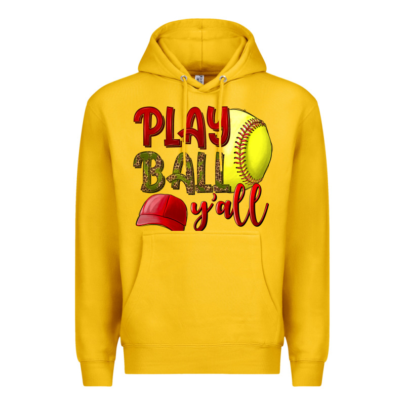 Play Ball Y'all Softball Premium Hoodie by BundleAndBundleShop | Teevron