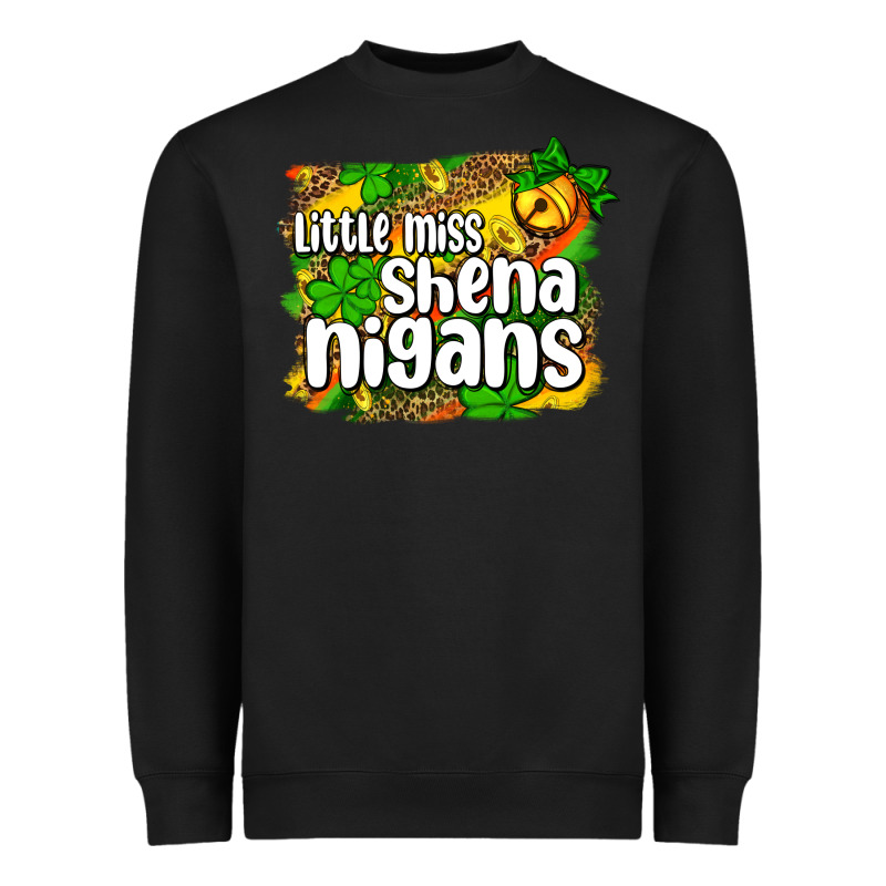 St. Patrick's Little Miss Shenanigans Heavyweight Sweatshirt by OliviaCreatesArt | Teevron