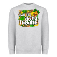 Heather Grey St. Patrick's Little miss shenanigans Heavyweight Sweatshirt - OliviaCreatesArt